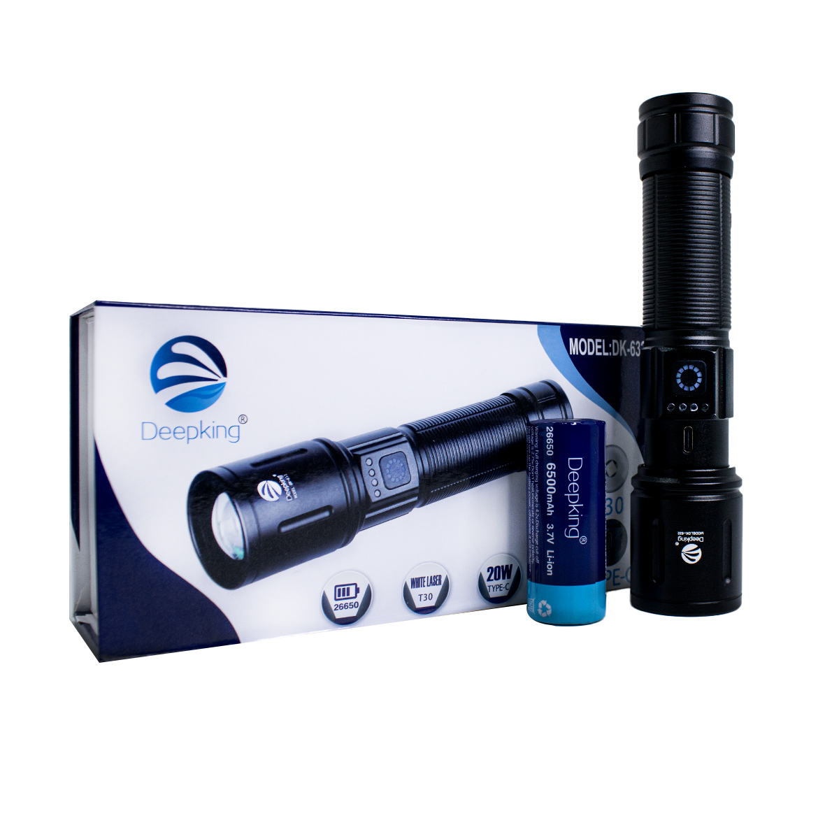 چراغ‌قوه شارژی Deepking مدل DK‑632