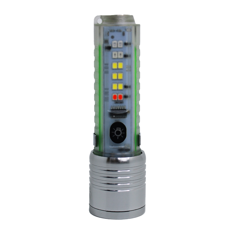 چراغ قوه دستی مدل ZJ-520A-TG همراه با چراغ یووی